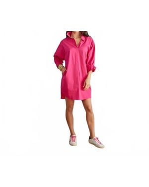 Caryn Lawn Preppy Dress - Red
