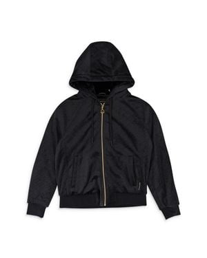 Moose Knuckles Nwt Parsons Bunny Monogram Print Hoodie Size M $724 - Black