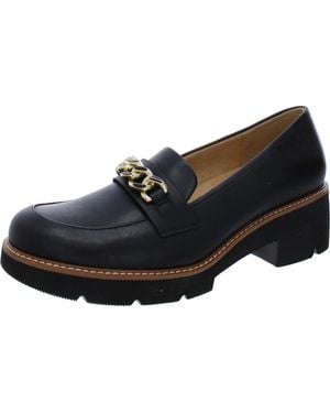Naturalizer Desi Chain Slip On Loafer Heels - Black