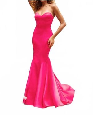 Faviana Mermaid Prom Dress - Pink