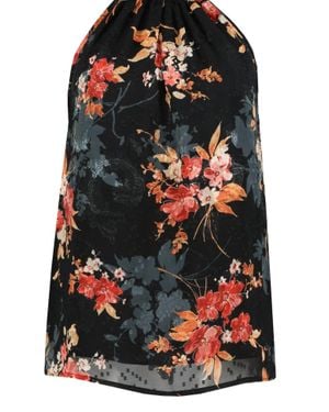 Bishop + Young Nocturnal Animal Esme Tie Neck Top - Black
