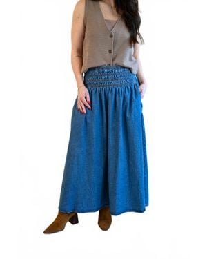 Raisonnel Country Club Gate Denim Skirt - Blue