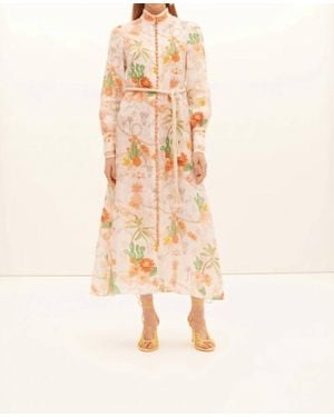 Kate Ford Tacana Button Maxi Dress - Natural