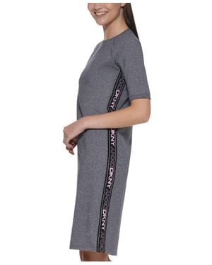 DKNY Sport Crewneck T-Shirt Dress - Gray