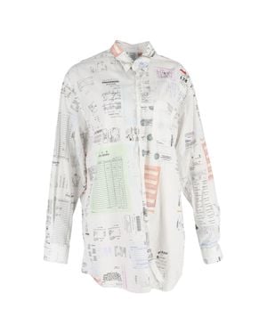 Vetements Hiver 2019 Receipt Button Up Shirt - White