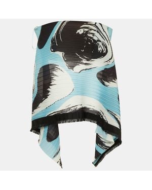 Solace London Abstract Print Crepe Pleated Svana Corset Top - Green