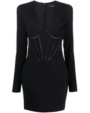 Versace Corset-Style Minidress - Black