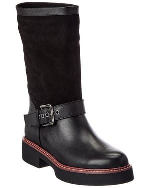 Sanctuary Milena Suede & Leather Boot - Black