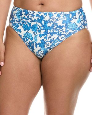 summersalt The High Leg Mid Rise Bikini Bottom - Blue