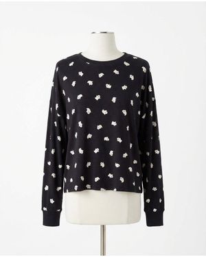 Z Supply Regan Ghost Long Sleeve Top - Black