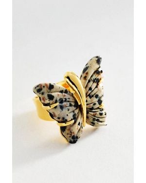 Chan Luu Jasper Butterfly Ring - Metallic