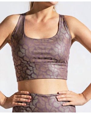 Rae Mode Criss Cross Sports Bra - Brown