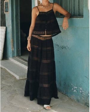 Spell Collective Teodora Maxi Skirt - Green