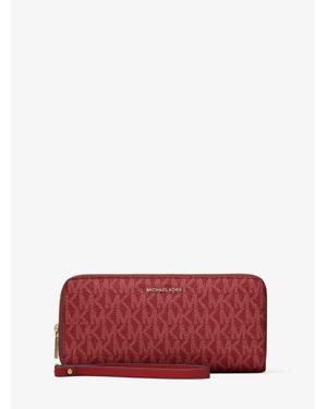 MICHAEL Michael Kors Michael Kors Large Logo Continental Wallet - Red