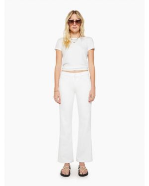 Mother Patch Pocket Mid Rise Maven Ankle Pants - White