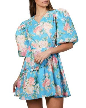 Art Dealer Mini Dress - Blue