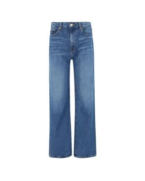 10 Crosby Derek Lam Faye High Rise Tailored Wide Leg Jean - Blue