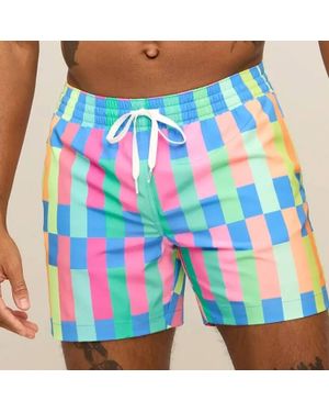 Chubbies The Technicolor Stitches Swim Trunks - Blue