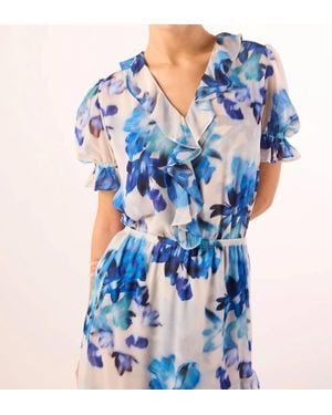 MISA Los Angles Connie Chiffon Top - Blue