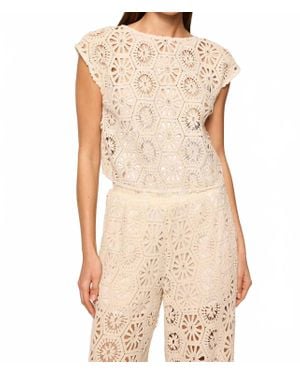 MISA Los Angles Nissa Crochet Top - Natural
