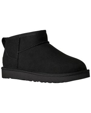 UGG Classic Ultra Mini Leather Boots - Black