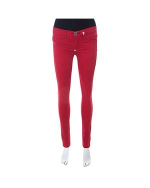 Philipp Plein Devil's Food Stretch Cotton Jegging - Red