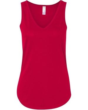 Bella Canvas Flowy V-Neck Tank - Red