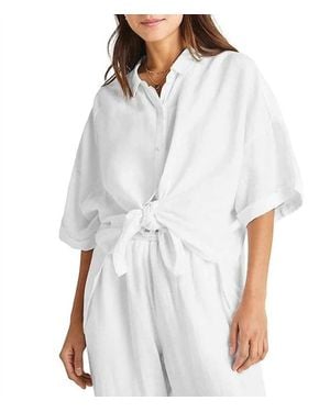 Splendid Dawson Linen Button Down - White