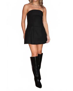Sky To Moon Wrapped Up Mini Dress - Black