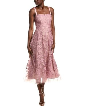 Marchesa Soho Tulle Cocktail Dress - Pink