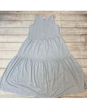 Zenana Sleeveless Tiered Midi Dress - Blue