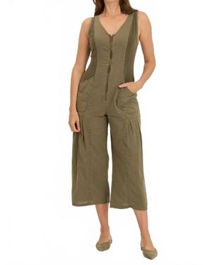 XCVI Linen Macgowan Jumpsuit - Green