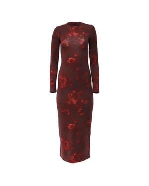 Reformation Tommie Knit Midi Dress - Red