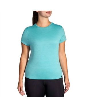 Brooks Luxe Short Sleeve Tee - Blue