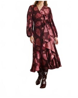 Tanya Taylor Long Sleeve Blaire Dress - Red