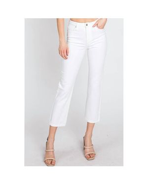 Letter to Juliet Siena High Rise Clean Straight Jeans - White