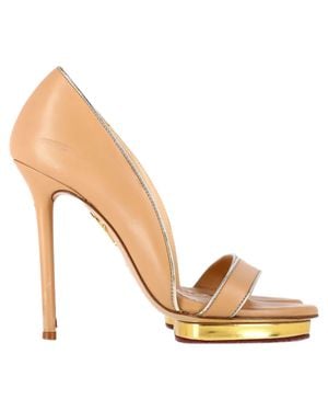 Charlotte Olympia Christine Open Toe Sandals - Metallic