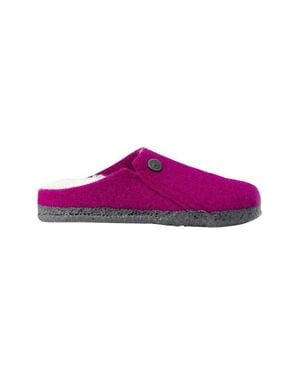 Birkenstock Zermatt Shearling & Wool Felt Slipper - Purple