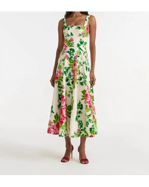 Saloni Sabrina Dress - Green