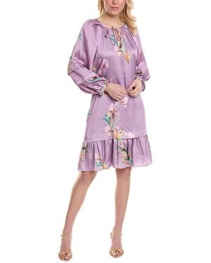 Kobi Halperin Trace Printed Peasant Dress - Pink