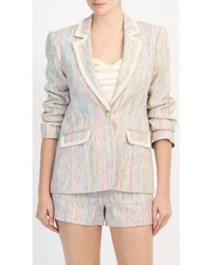 Cinq À Sept Prism Tweed Khloe Blazer - White