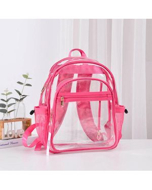 Fashnzfab Transparent Backpack Bag - Pink