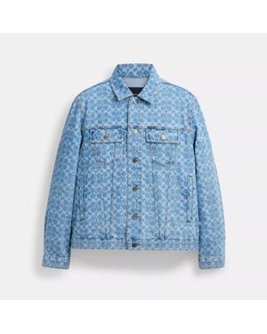 COACH Signature Denim Jacket - Blue