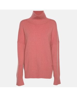 Maje Rib Knit Turtleneck Sweater - Pink