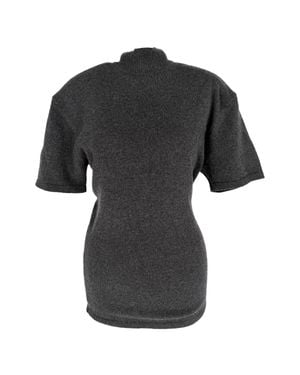 Jacquemus Castagna Turtleneck Short Sleeve Sweater - Black