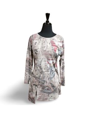 Inoa Tulip Print Top - Gray