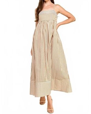 TCEC Emerson Stripped Dress - Natural