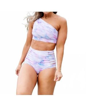 Kiava Sunburst Ultra-High Rise Swim Bottoms - Blue