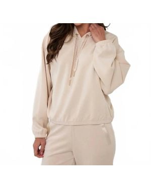 EsQualo Mille Modal Hoodie Sweater - Natural