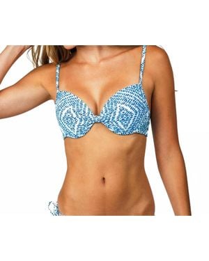 Raisins Underwire Layla Underwire Push Up Bikini Top - Blue